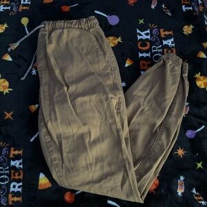 Free world Quality Clothing Co Khaki Brown Jogger Pants